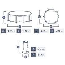 Piscina Estrutural Circular Clearview Completa 12.706 Litros 110v Intex