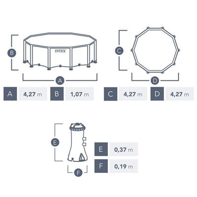 Piscina Estrutural Circular Clearview Completa 12.706 Litros 110v Intex