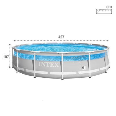 Piscina Estrutural Circular Clearview Completa 12.706 Litros 110v Intex