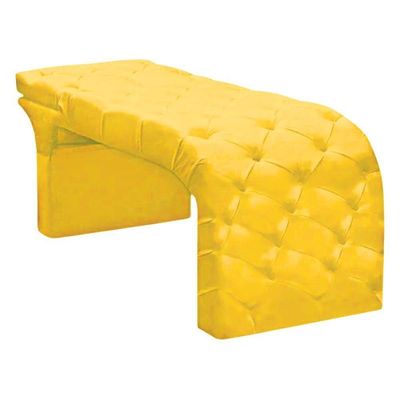 Maca Estofada Estética Cílios Regulável Spa Suede Juliette Amarelo