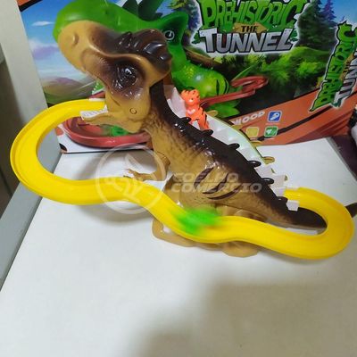 Brinquedo Pista Elevador Com Som E Luz Dinossauro Marrom