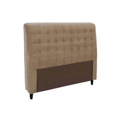 Painel De Cama Box Estofada Queen Dama Plus Suede Bege - Simbal