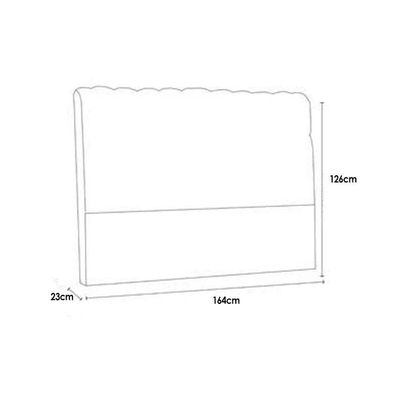 Painel De Cama Box Estofada Queen Dama Plus Suede Bege - Simbal