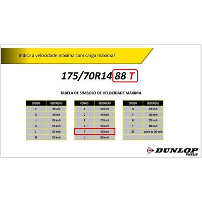 Pneu Aro 14 Touring 175/70 Dunlop Preto