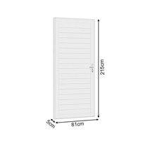 Porta De Aço Lambri Light 81x215 R50 Abertura Esquerda Branco