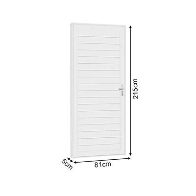 Porta De Aço Lambri Light 81x215 R50 Abertura Esquerda Branco