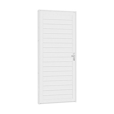 Porta De Aço Lambri Light 81x215 R50 Abertura Esquerda Branco