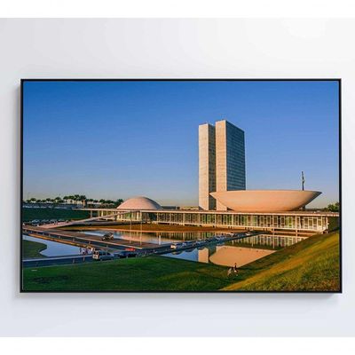 Quadro Congresso Nacional Brasília Medidas 60x40 Cm Tipo De Impressão Tecido Canvas