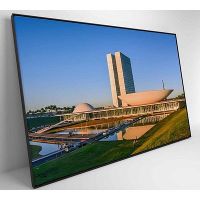 Quadro Congresso Nacional Brasília Medidas 60x40 Cm Tipo De Impressão Tecido Canvas