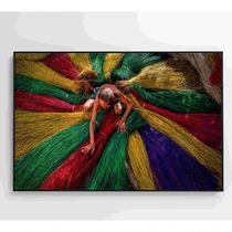 Quadro Artesão Secando Tapetes Tradicionais Medidas 90x60 Cm Impressão Adesivo Fotográfico