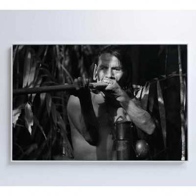 Quadro índio Caçando Na Amazônia Medidas 120x80 Cm Impressão Tecido Canvas