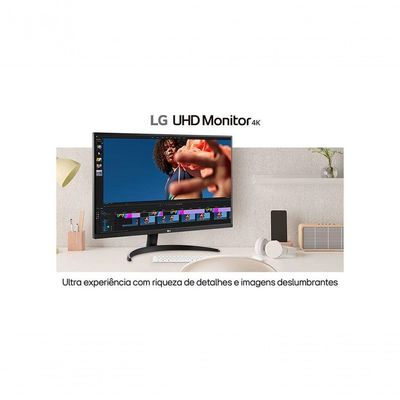 Monitor LG Ultra UHD 32'' 4K HDMI HDR10 AMD Free Sync MaxxAudio Dynamic Action Sync Black Stabilizer