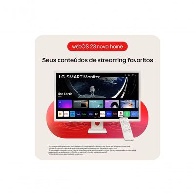 Monitor LG Myview Smart Tela IPS 32'' Fhd  HDR10 Thinq Air Play 2 Bluetooth USB HDMI 32SR50F-W