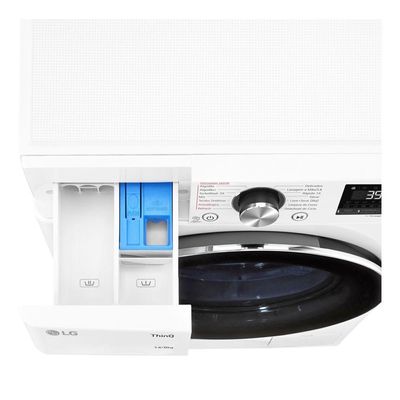 Lava e Seca Smart LG VC2 14kg Branca com Inteligência Artificial AIDD Wi-fi  ThinQ CV9014WC2A 220V