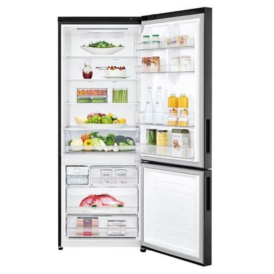 Geladeira Smart LG Frost Free Inverter 451L Inverse Black Inox GC-B569NQL 127V