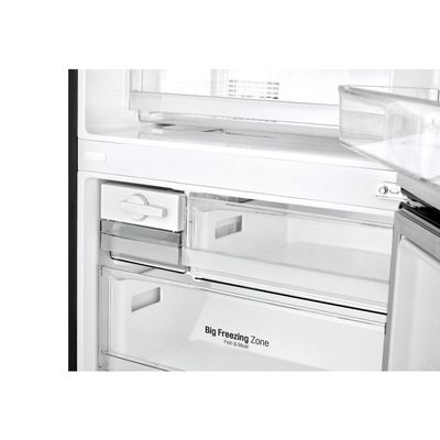 Geladeira Smart LG Frost Free Inverter 451L Inverse Black Inox GC-B569NQL 127V