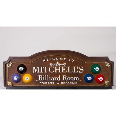Placa Decorativa Porta-tacos Sinuca + Suporte - Mitchell´s