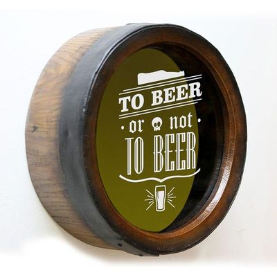 Quadro Decorativo Porta Rolhas Redondo To Beer Or Not