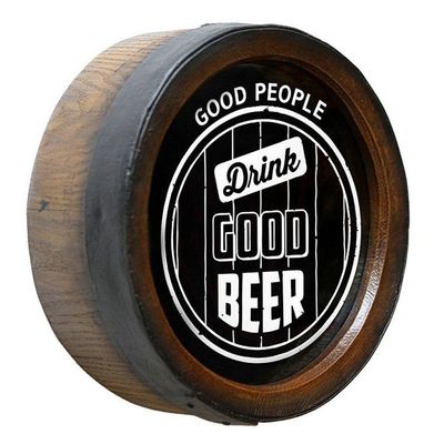 Quadro Decorativo Porta Rolhas Redondo Good Beer - Grande 1094