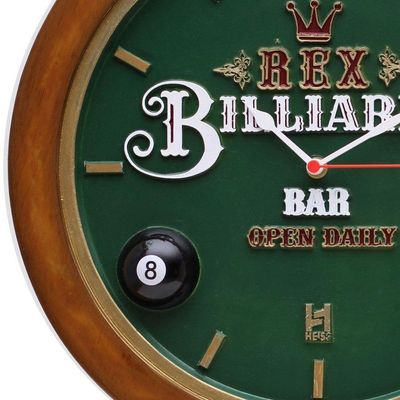 Relógio Decorativo De Parede - Billiard Rex Verde