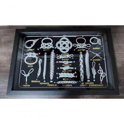 Quadro De Nós Náutico Simples Fundo Preto