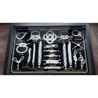 Quadro De Nós Náutico Simples Fundo Preto