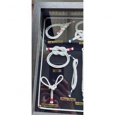 Quadro De Nós Náutico Simples Fundo Preto