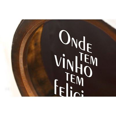 Quadro Decorativo Porta Rolhas Redondo Felicidades - Grande