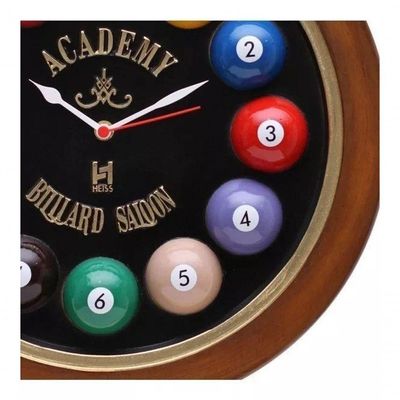Relógio Decorativo Parede De Fibra - Billiard Preto