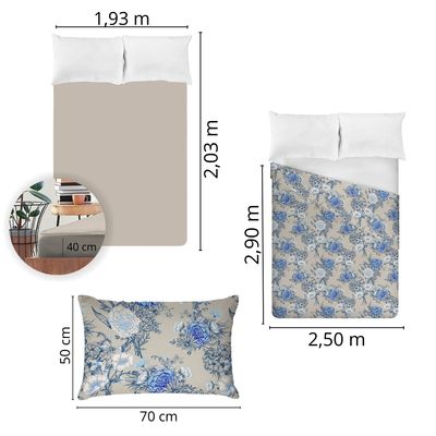 Jogo de Cama King Size 130 Fios Fiori - Cecília (7428-3)