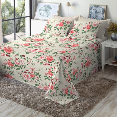 Jogo de Cama Queen Size 130 Fios Fiori - Vania (7316-3)