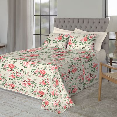 Jogo de Cama Queen Size 130 Fios Fiori - Vania (7316-3)