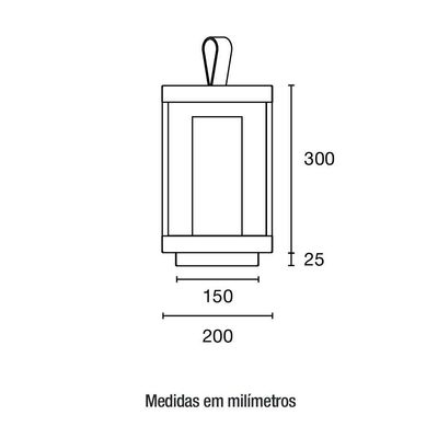 Lanterna Germany Lohr 30cm Gu10 Bivolt Branco Fosco