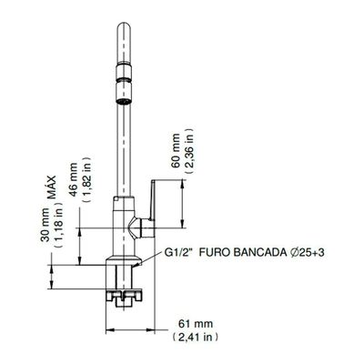 Torneira Docol Gali 801306 De Bancada Cromada