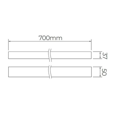 Arandela Stella Ice Long Led 70cm Ip65 8w Bivolt Branco 3000k Luz Amarela Stl23775/30