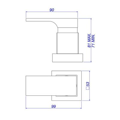 Acabamento Para Registro De Gaveta Deca Unic 4900.gl90.pq.rd 1-2", 3-4" E 1" Red Gold