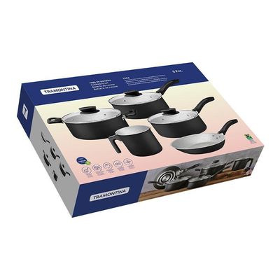 Jogo De Panelas Tramontina Linz 28299005 Preto