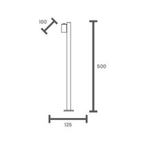 Poste De Jardim Taschibra Wabi 50cm Mr16 Gz10 Bivolt Branco 02070093-01