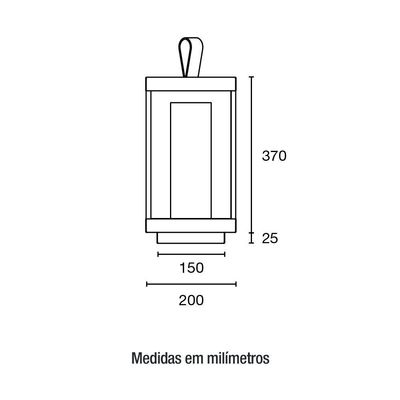 Lanterna Germany Lohr 37cm Gu10 Bivolt Branco Fosco