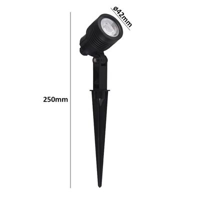 Espeto Para Jardim Germany Clear Led 3w Bivolt Preto Luz Verde