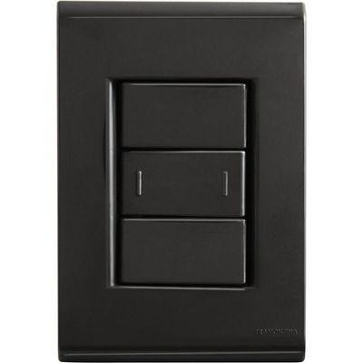 Conjunto 4x2 Com 1 Interruptor Paralelo 10 A 250 V Tramontina Liz Grafite