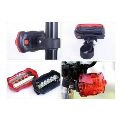 Kit Farol Lanterna Led Bike Bicicleta Traseira E Dianteira Preto