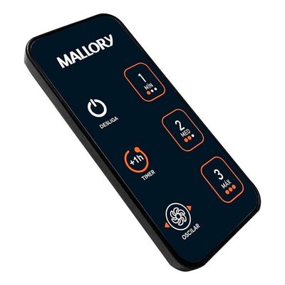 Ventilador Coluna Max Control Com Controle Remoto Mallory Preto 220V
