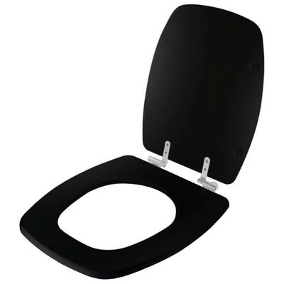 Assento Sanitário Soft Close Valentina Preto Para Vaso Santamarina