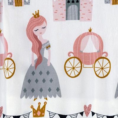 Manta Solteiro Infantil Bouti Kids Flannel Microfibra 1 Peça Little Princess