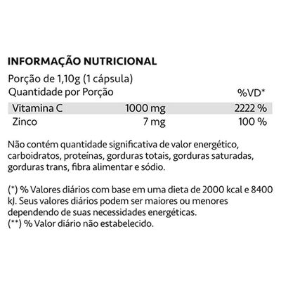 Kit 03 Ascorvit Vitamina C Com Zinco 60 Cápsulas Maxinutri
