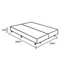 17484838921011 Base Box Blindado Queen Bipartido Homequeen Sintético Bege 40x158x198