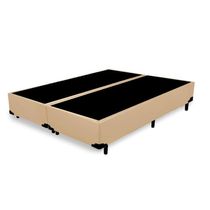 17484838921011 Base Box Blindado Queen Bipartido Homequeen Sintético Bege 40x158x198
