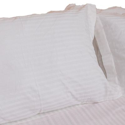 Jogo De Cama Stripe 300 Fios Cama Solteiro 2 Peças - Magic Enxovais Branco