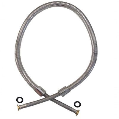 Flexível Anelado Inox Cromado Para Torneira Pré Lavagem Rdx